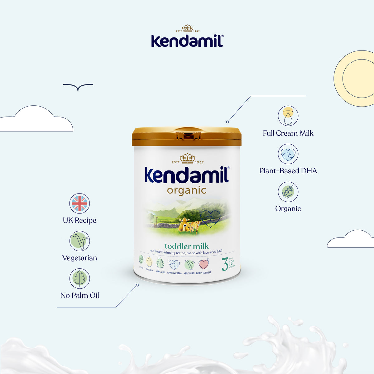 Organic Toddler Milk Powder (12 - 36 months) 800g – Kendamil